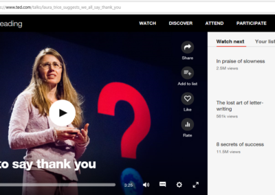 TED Talk: Remember to say Thank You!