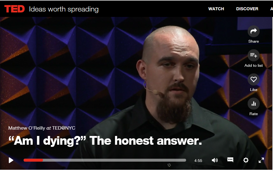 TED Talk: “Am I Dying?… The Honest Answer”