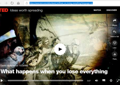 TED Talks: “What Happens When You Lose Everything?”